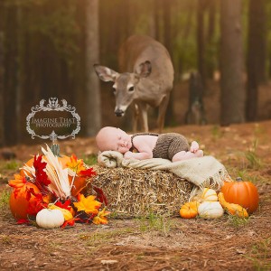 Fotos de un bebé con un ciervo
