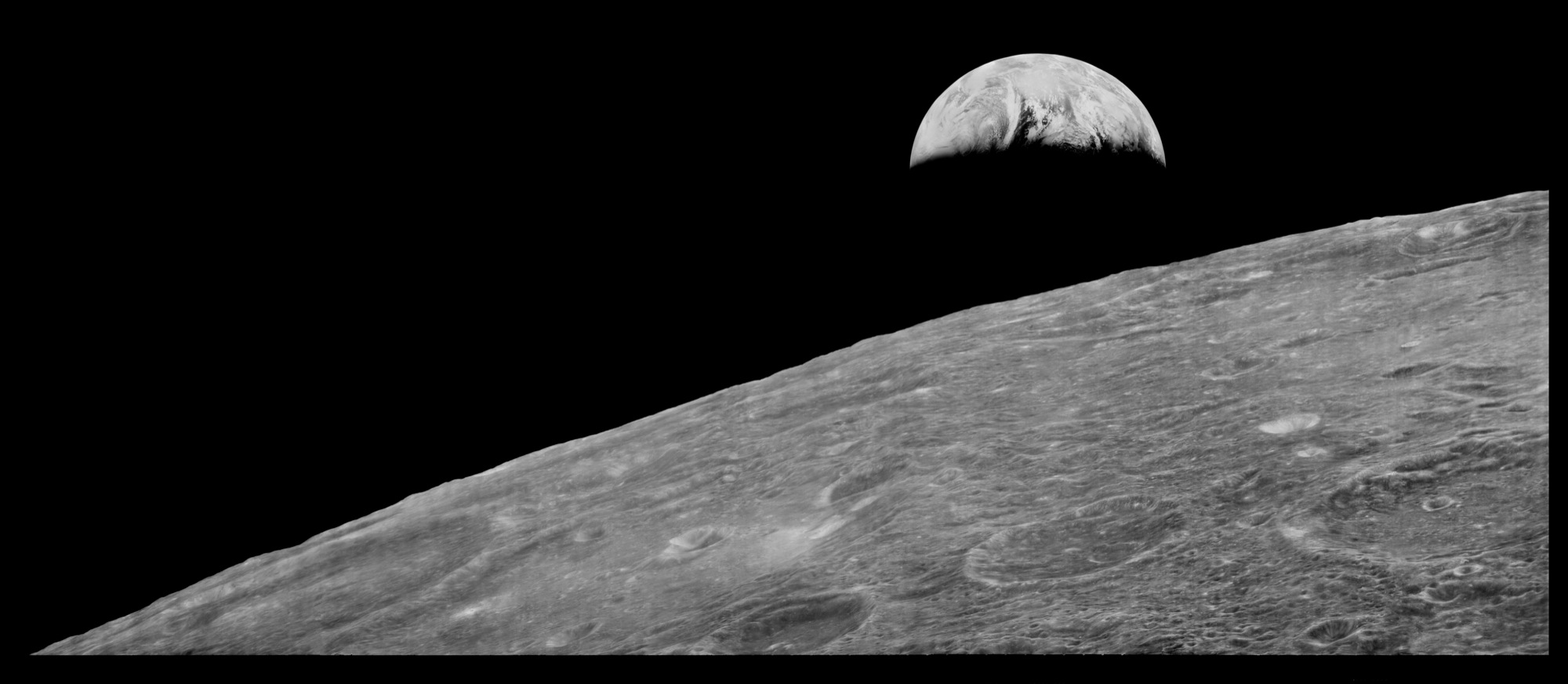Primera foto de la Tierra desde la Luna