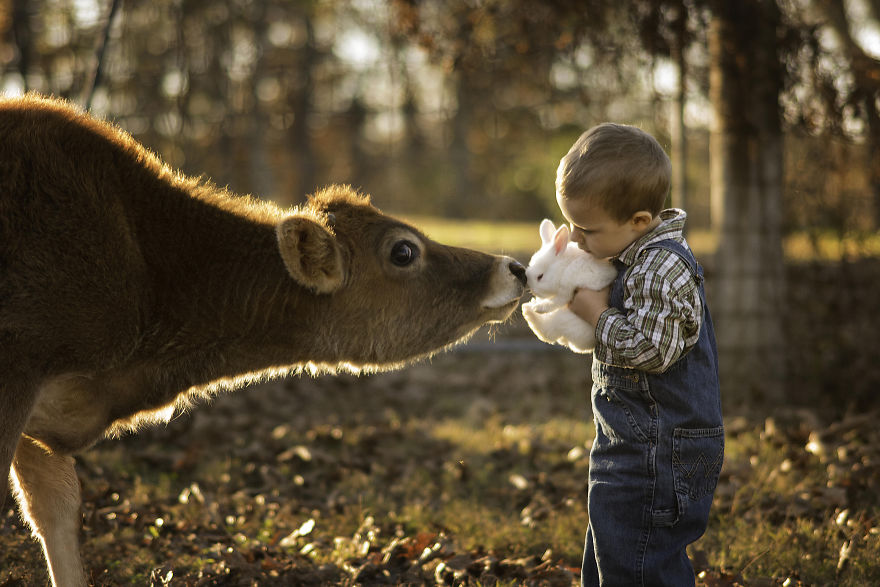 dividendo bulto cueva Fotos adorables de niños en la naturaleza y con animales