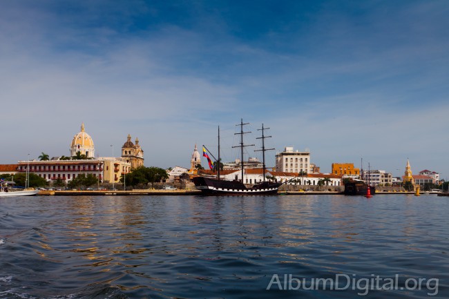 Barcos antiguos en Cartagena de Indias