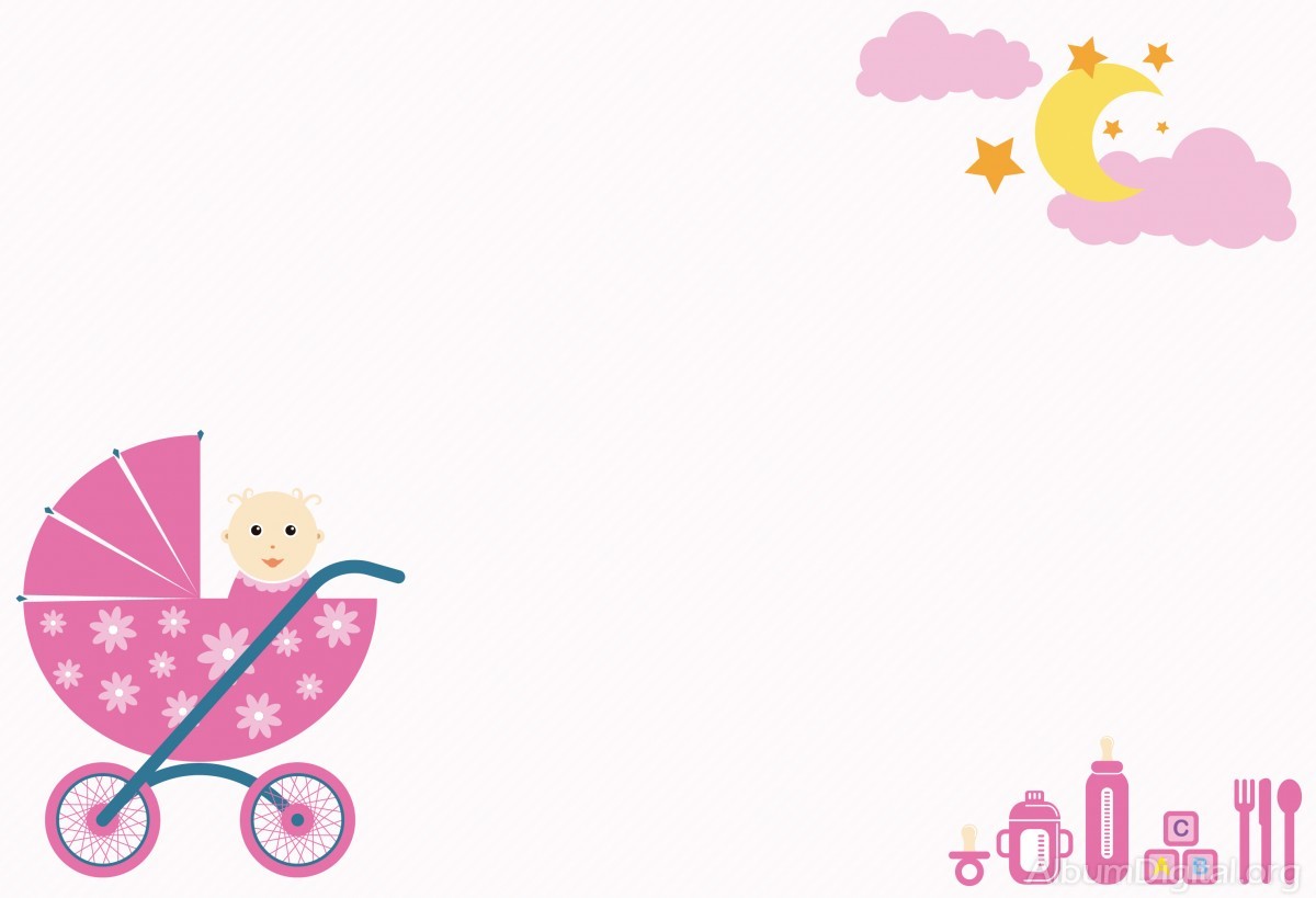 alcanzar Vigilancia Patria Bebé niña en carrito con luna y estrellas rosa.