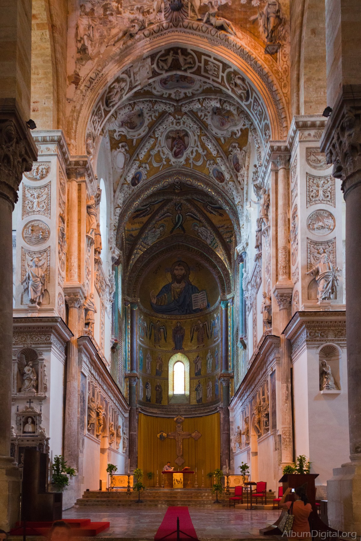 Boveda central de la Catedral de Cefalu
