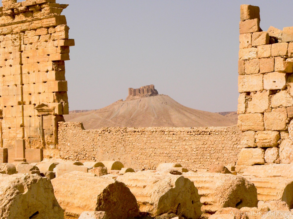 Castillo desde las ruinas de Palmira