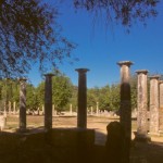 Foto Columnas del templo en Olimpia