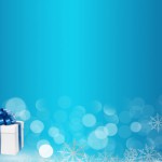 Foto Fondo azul con regalos de Navidad para lbumes maxi de Hofmann