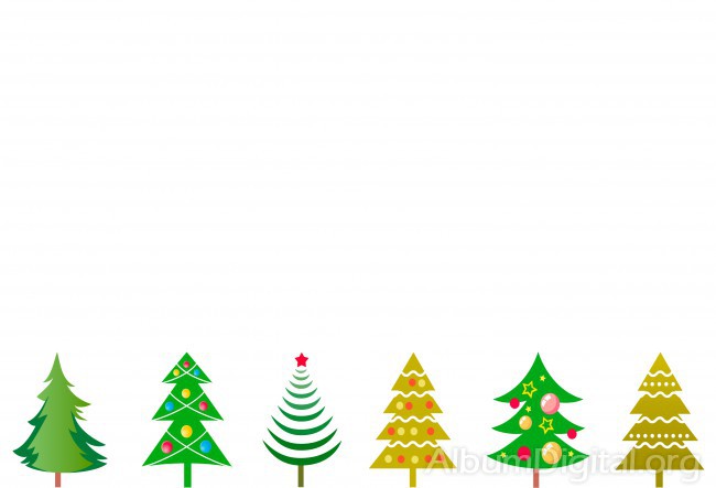 Fondo blanco con árboles de Navidad. Formato classic