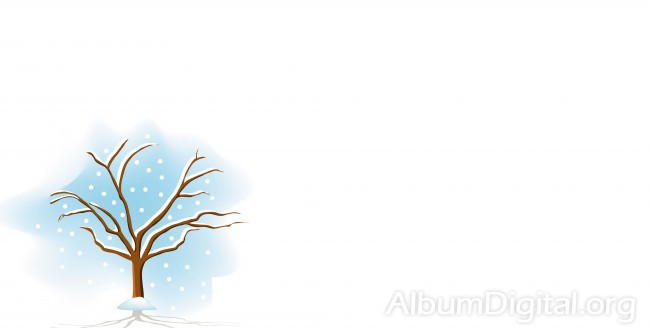 Fondo de árbol nevado para álbum Hofmann maxi