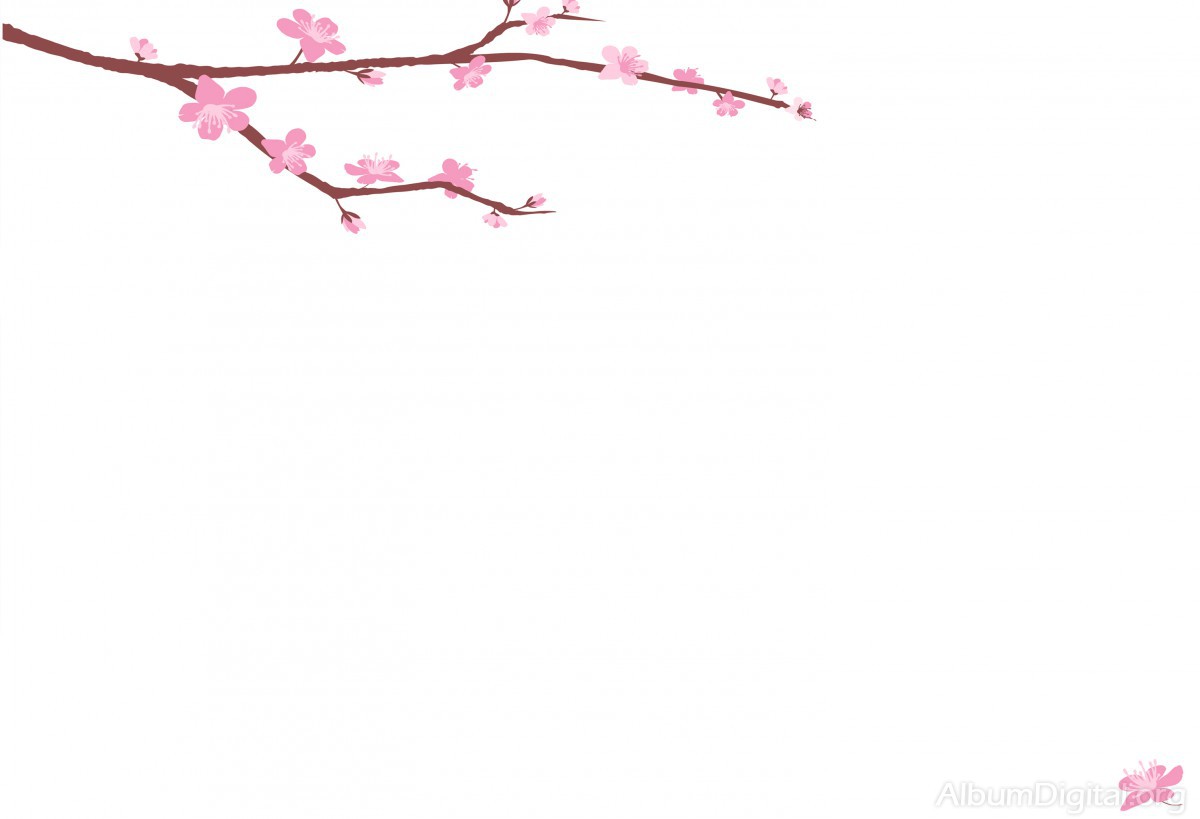 Fondo primavera lbum classic rama de flores rosas