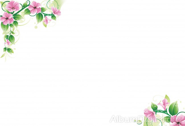 Fondo primavera álbum classic rama  flores rosas y gotas