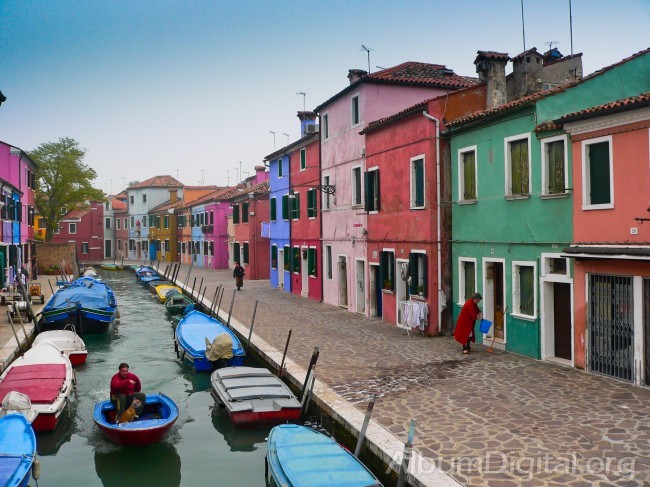 Isla de Burano de Venecia