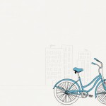 Foto La bicicleta azul. Fondo para álbum Hofmann classic
