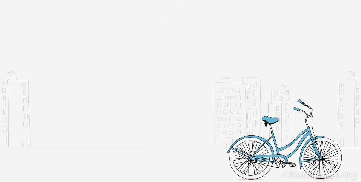 La bicicleta azul. Fondo para lbum Hofmann maxi