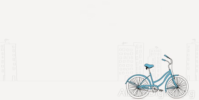 La bicicleta azul. Fondo para álbum Hofmann maxi