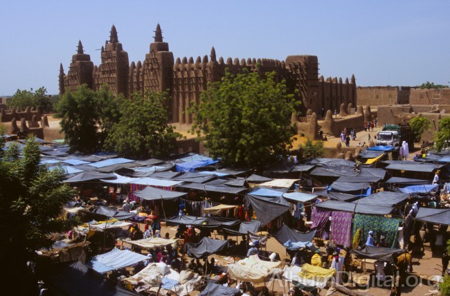 Mercado y mezquita Djenne Mali
