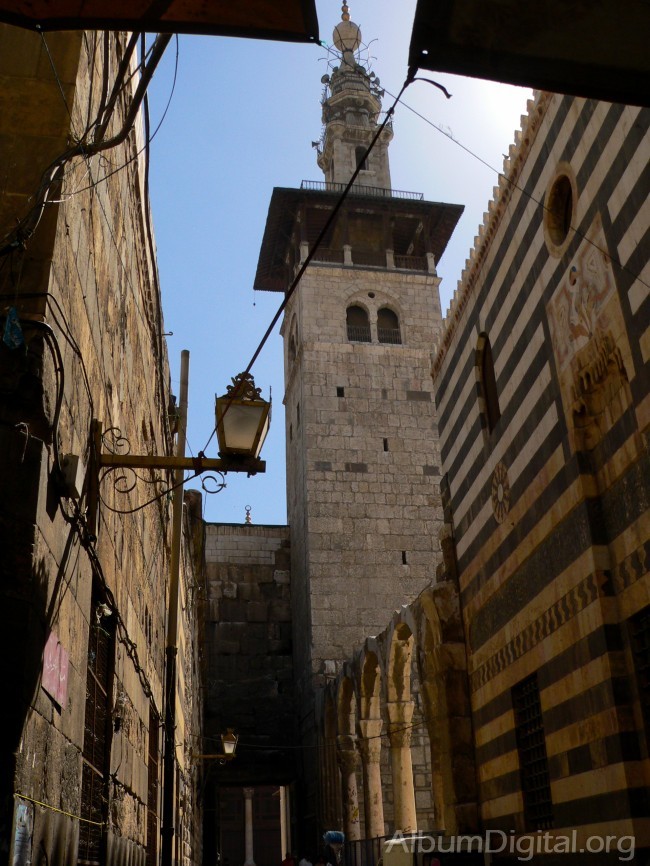 Minarete desde el Bazar de Damasco