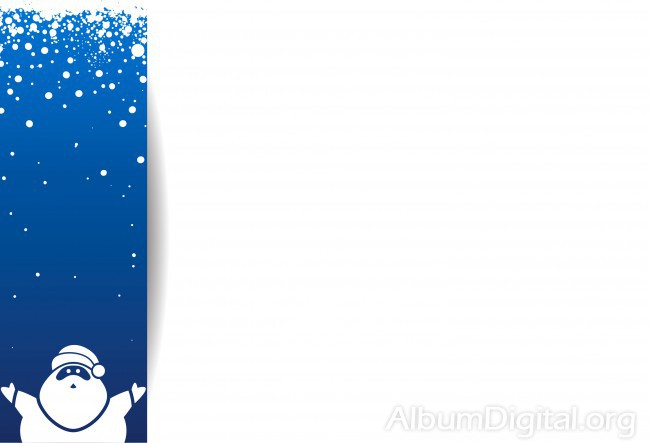 Papá Noel en azul. Fondo para álbum classic