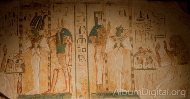 Pared policromada egipcia Museo Nuevo Berlin