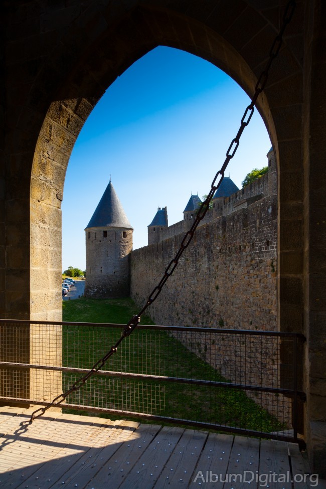 Puente de acceso Castillo de Carcassonne