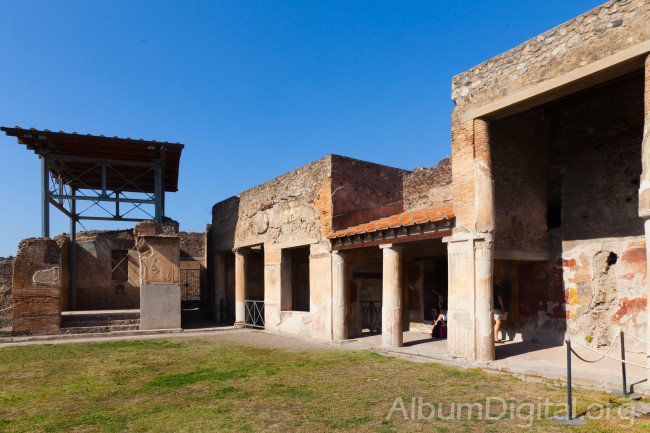 Villa romana ciudad antigua de Pompeya