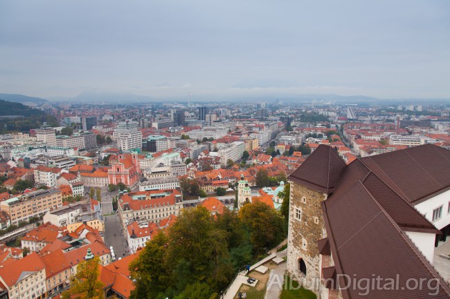 Vista de Liubliana desde el castillo