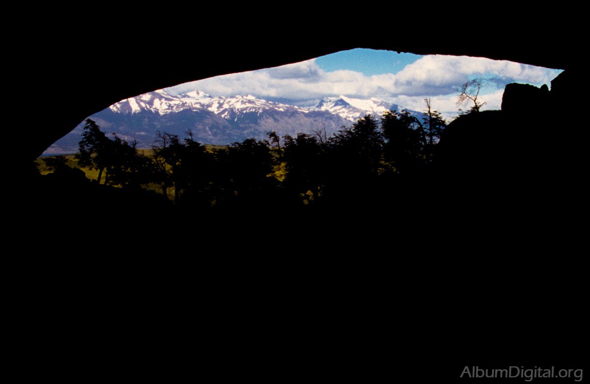 Vista de los Andes desde la cueva