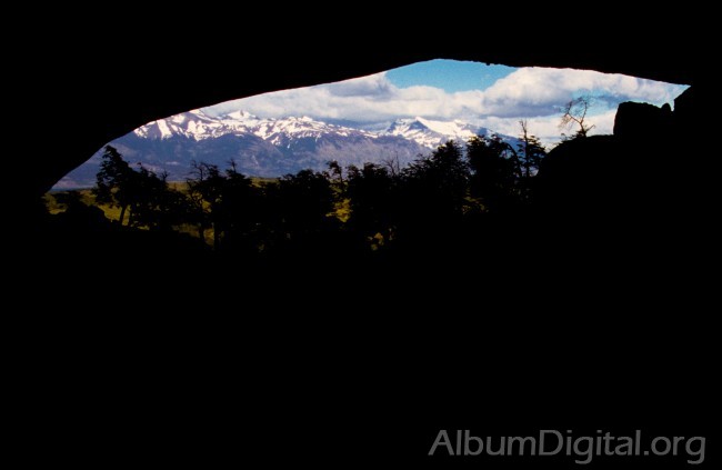 Vista de los Andes desde la cueva