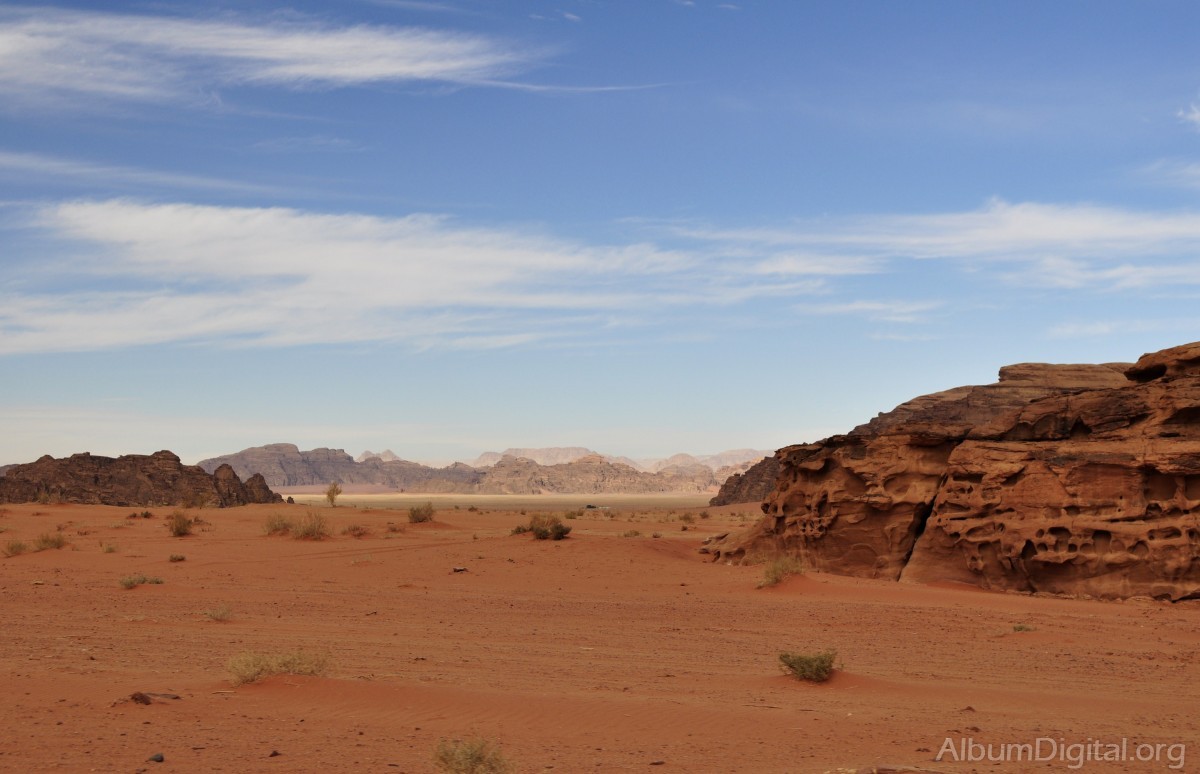 Vista del desierto de Wadi Rum
