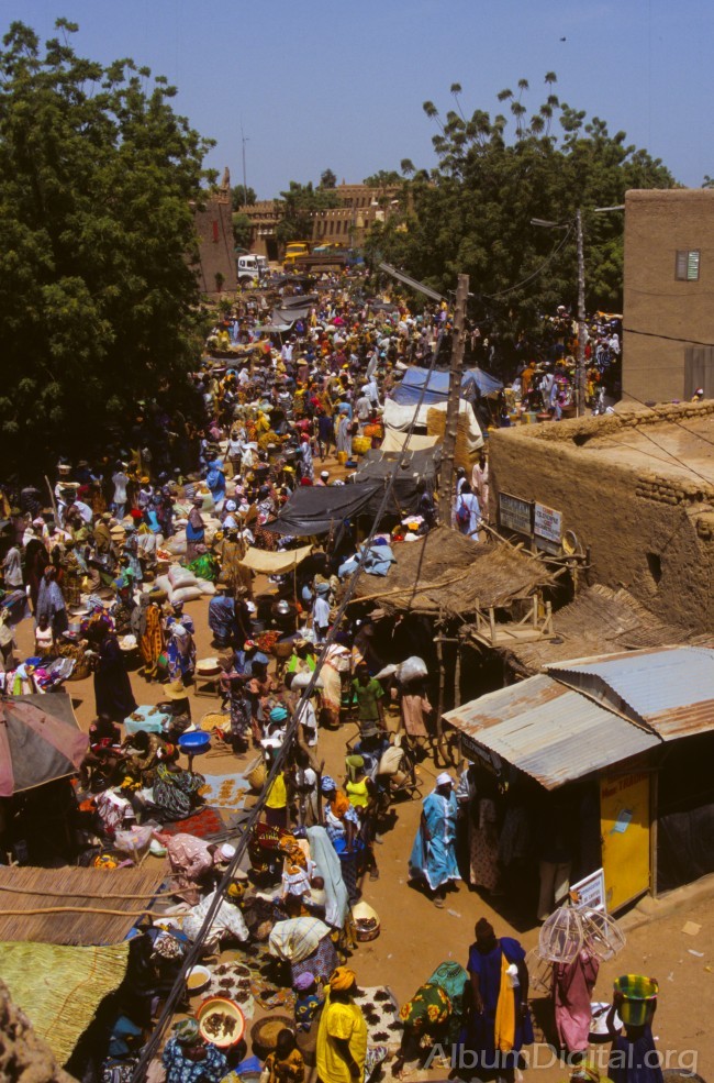 Vista del mercado Djenne