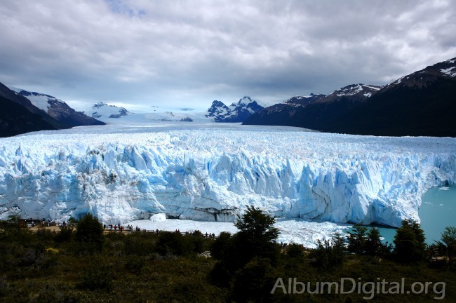 Vista frontal del glaciar