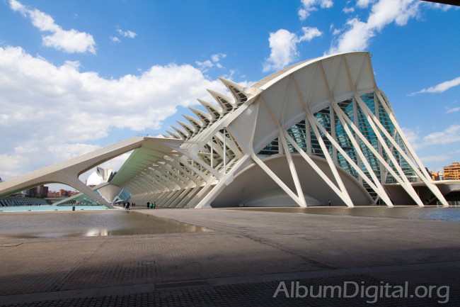 Vista lateral del Museo de las Ciencias de Valencia