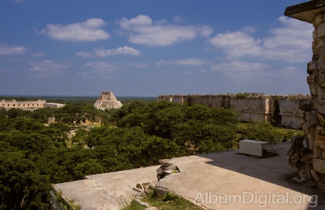 Vista ruinas de Uxmal