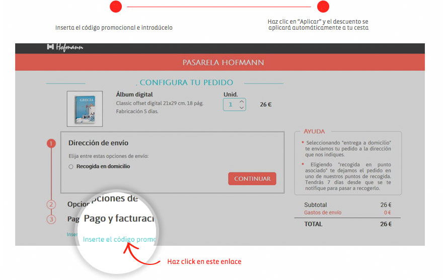 C&oacute;digos promocionales de Hofmann, como usarlos